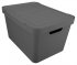 Ящик с крышкой Luxe 38x27.6x22 см 18 л полипропилен цвет серый