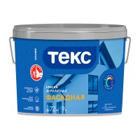 Краска фасадная Текс Профи акриловая база А белая 9 л
