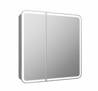 Шкаф зеркальный подвесной Elmer с подсветкой 80x80 см цвет белый