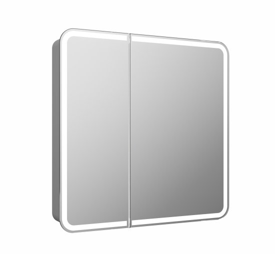 Шкаф зеркальный подвесной Elmer с подсветкой 80x80 см цвет белый