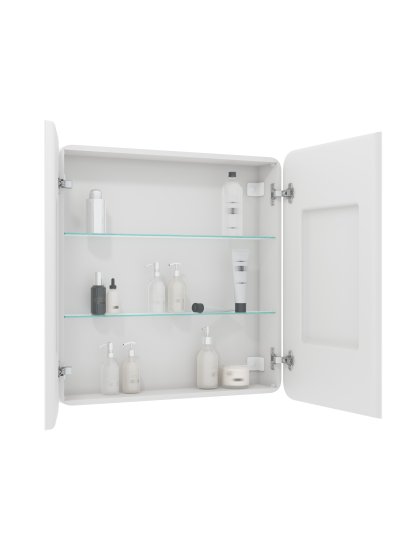 Шкаф зеркальный подвесной Elmer с подсветкой 80x80 см цвет белый