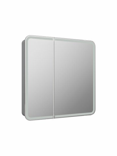 Шкаф зеркальный подвесной Elmer с подсветкой 80x80 см цвет белый