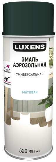 Эмаль аэрозольная декоративная Luxens матовая цвет зеленый мох 520 мл