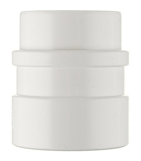 Муфта водосточной трубы Docke Lux пластиковая соединительная d100 мм пломбир RAL 9003