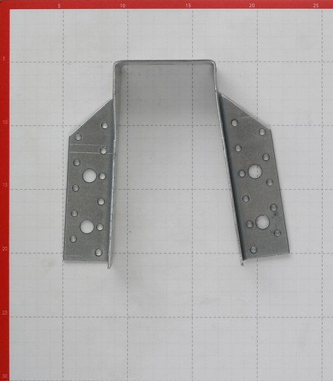 Опора бруса раскрытая оцинкованная 150х76х75х2 мм