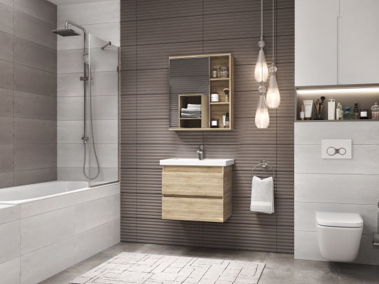 Зеркальный шкаф Vigo Matteo 15.6x60x70 см цвет дуб сонома