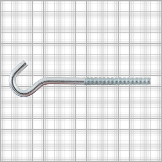 Крюк-полукольцо 8x100 мм, сталь оцинкованная