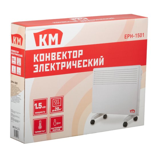 Конвектор электрический КМ механический термостат 1500 Вт
