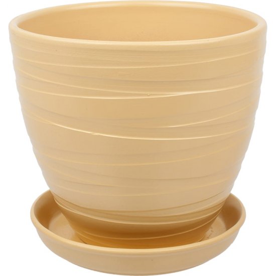 Керамический горшок Вещицы рельеф