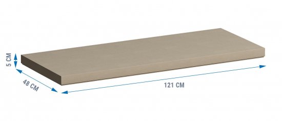 Столешница в ванную Scandi SC-120B 47x120x4 см литьевой мрамор цвет белый