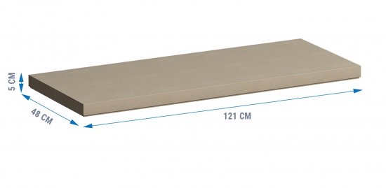 Столешница в ванную Scandi SC-120S 47x120x4 см литьевой мрамор цвет графит