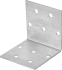 Угол крепежный равносторонний KUR 50x50x50x1.8 оцинкованная сталь цвет серебро
