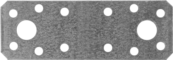 Пластина крепежная КР 100x35x1.8 оцинкованная сталь цвет серебро