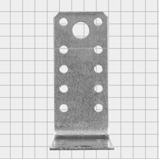 Угол крепежный KU 90x90x40x1.8 сталь цвет серый
