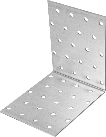 Угол крепежный равносторонний KUR 100x100x80x1.8 оцинкованная сталь цвет серый