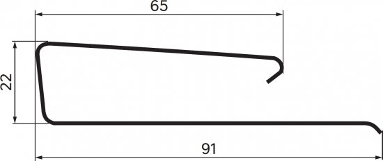 J-профиль широкий ARTENS 3000 мм цвет коричневый