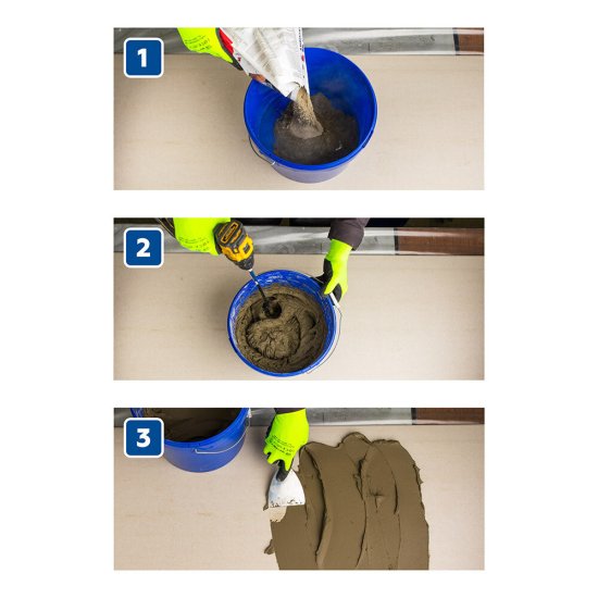 Клей для плитки/ керамогранита/ камня/ клинкера Plitonit В+ серый класс C2 TE 25 кг