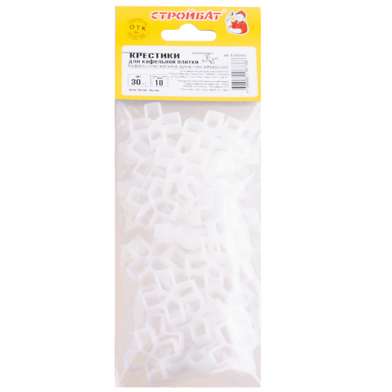 Крестик для кафельной плитки Стройбат 10 мм 30 шт.