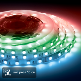 Комплект светодиодной ленты для контурной подсветки Apeyron SMD5050 24В 10 мм 5м 15 Вт/м 60диод/м RGB