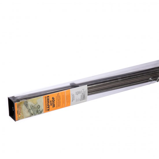 Карниз настенный металлический двухрядный круглый 280 см d20 мм серебро