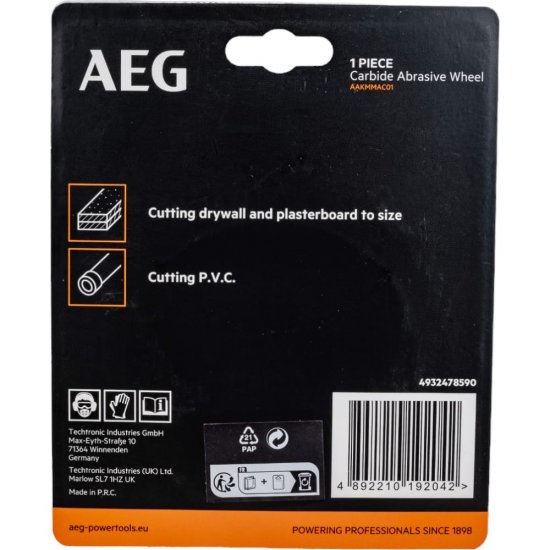 Карбидный диск для отрезной машины AEG AAKMMAC01