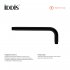 Держатель для верхнего душа Iddis Built-in Shower Accessories 350 мм настенный латунь черный (001BB35i61)