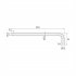 Держатель для верхнего душа Iddis Built-in Shower Accessories 350 мм настенный латунь черный (001BB35i61)