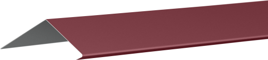Планка карнизная 100x65 мм 2 м 0.4 мм цвет RAL 3005 красный