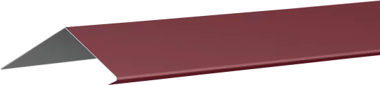 Планка карнизная 100x65 мм 2 м 0.4 мм цвет RAL 3005 красный