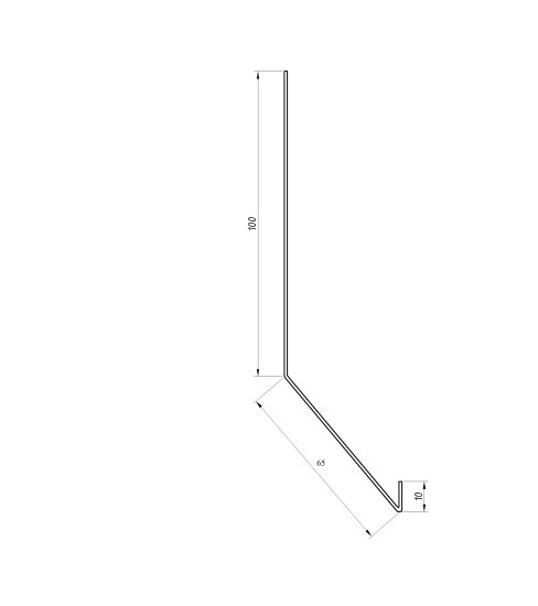 Планка карнизная 100x65 мм 2 м 0.4 мм цвет RAL 3005 красный