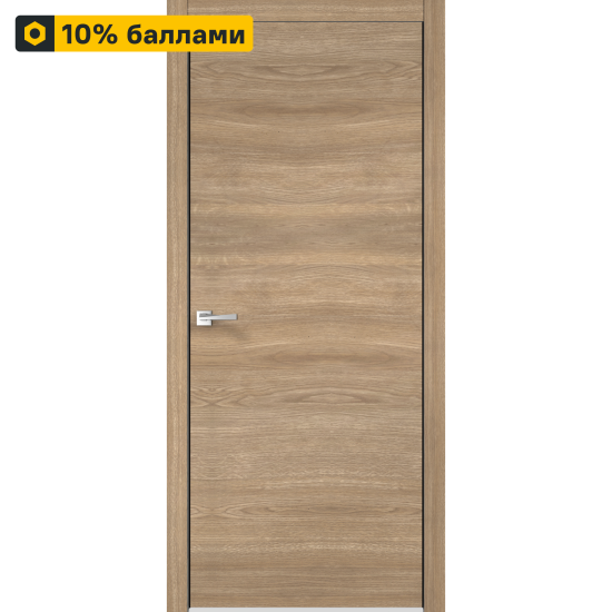 Дверь межкомнатная глухая Канзас 70x200 см ПВХ цвет дуб европейский красный с замком