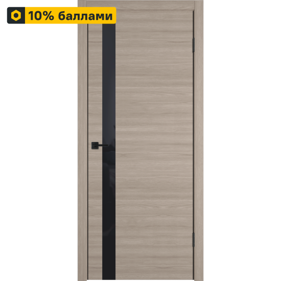 Дверь межкомнатная со стеклом Канзас 80x200 см ПВХ цвет дуб европейский красный с замком