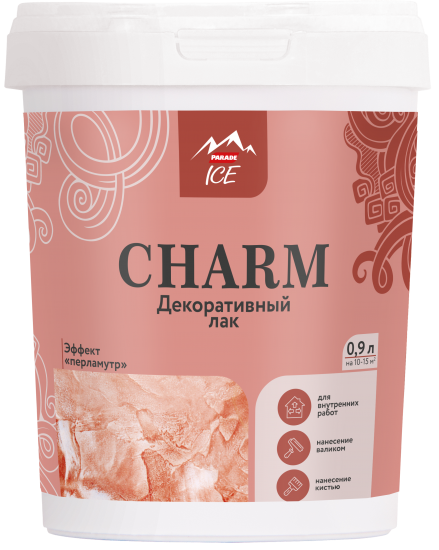 Декоративный лак Parade Charm new цвет серебро 0.9 л