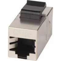 Проходной экранированный адаптер WRline WR-сA-KJ-8p8с-с5e-sH формата Keystone, RJ45-RJ45 (8p8с), категория 5е