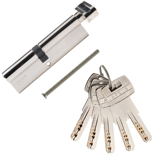 Цилиндровые механизмы Apecs Pro LM-110(50/60C)-C-NI 110 мм, ключ/вертушка, цвет никель