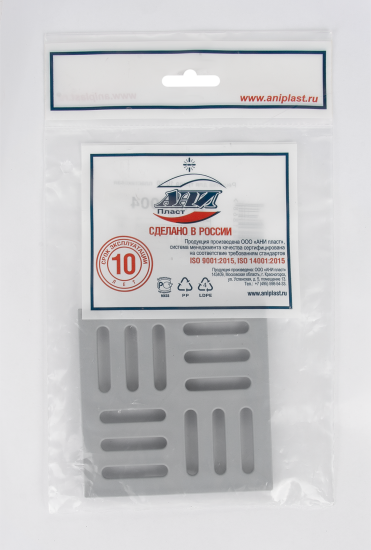 Решетка для трапа Ани пласт 100x100 мм пластик