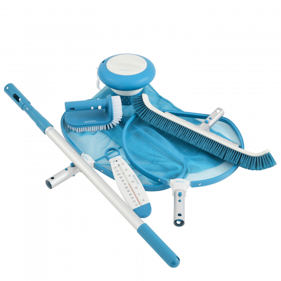 Набор для чистки бассейна Naterial 7 предметов полипропилен синий