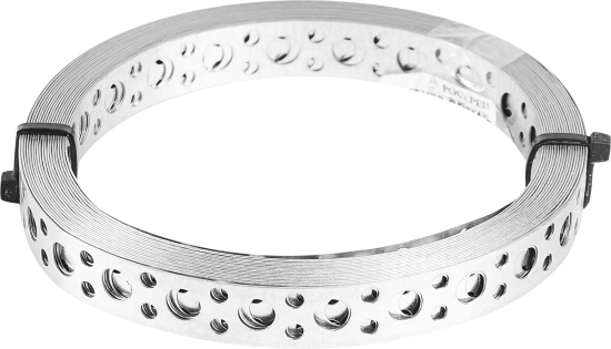 Перфорированная лента прямая LP 12x0.5 5 м оцинкованная сталь цвет серый