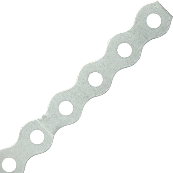 Перфорированная лента волна LV 12x0.75 5 м оцинкованная сталь цвет серый