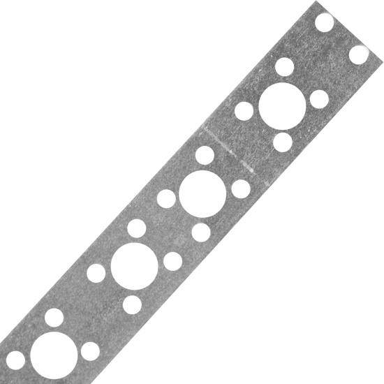 Перфорированная лента прямая LP 20x0.5 25 м оцинкованная сталь цвет серый