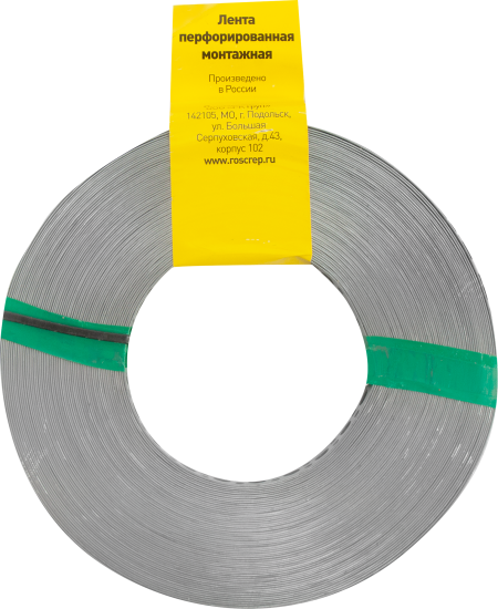 Перфорированная лента прямая LP 12x0.75 25 м оцинкованная сталь цвет серый