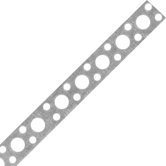 Перфорированная лента прямая LP 12x0.75 25 м оцинкованная сталь цвет серый