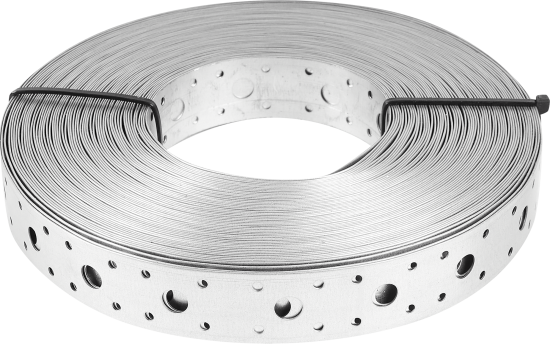 Перфорированная лента прямая LP 25x0.8 25 м оцинкованная сталь цвет серый