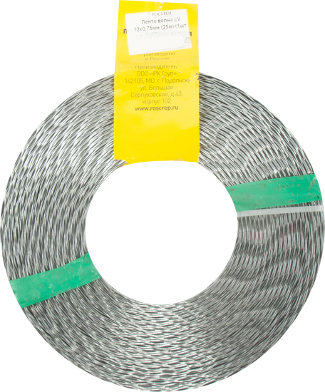 Перфорированная лента волна LV 12x0.75 25 м оцинкованная сталь цвет серый