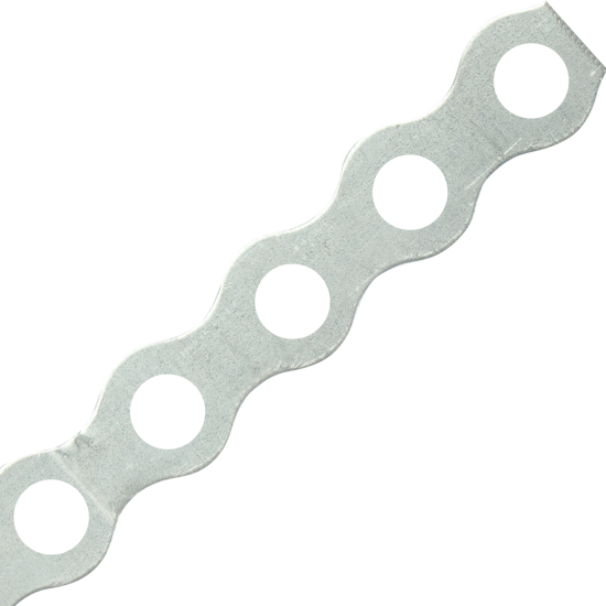 Перфорированная лента волна LV 12x0.75 25 м оцинкованная сталь цвет серый