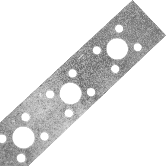 Перфорированная лента прямая LP 20x0.5 5 м оцинкованная сталь цвет серый