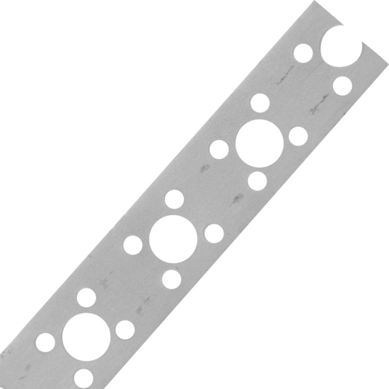 Перфорированная лента прямая LP 20x0.8 5 м оцинкованная сталь цвет серый