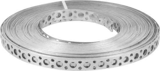 Перфорированная лента прямая LP 12x0.5 25 м оцинкованная сталь цвет серый