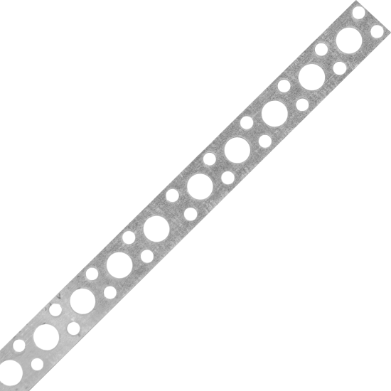 Перфорированная лента прямая LP 12x0.5 25 м оцинкованная сталь цвет серый