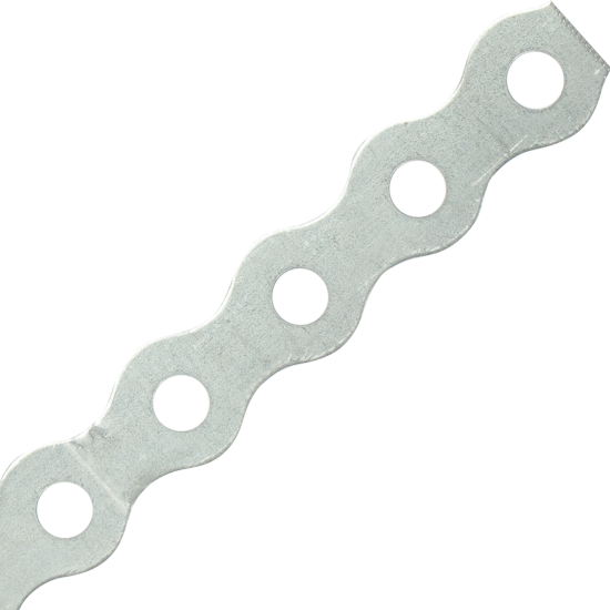 Перфорированная лента волна LV 12x0.5 5 м оцинкованная сталь цвет серый